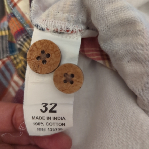 Snake Eyes Players Madris Plaid Mens Shorts Size 32/34 - Picture 4 of 4